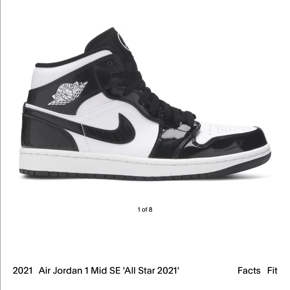 AIR JORDAN 1 MID SE ALL STAR BLACK & WHITE